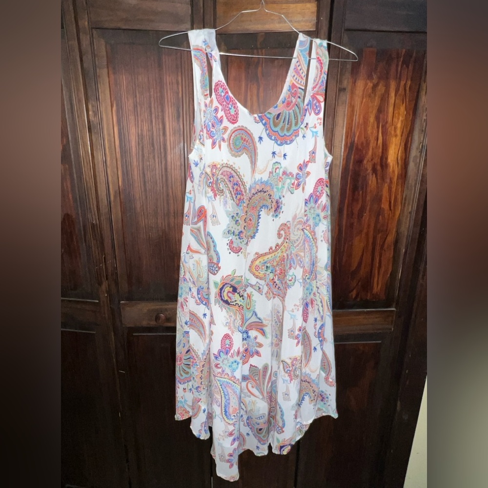 Colorful Paisley Sleeveless‎ Mini Dress xL Ana &Rose